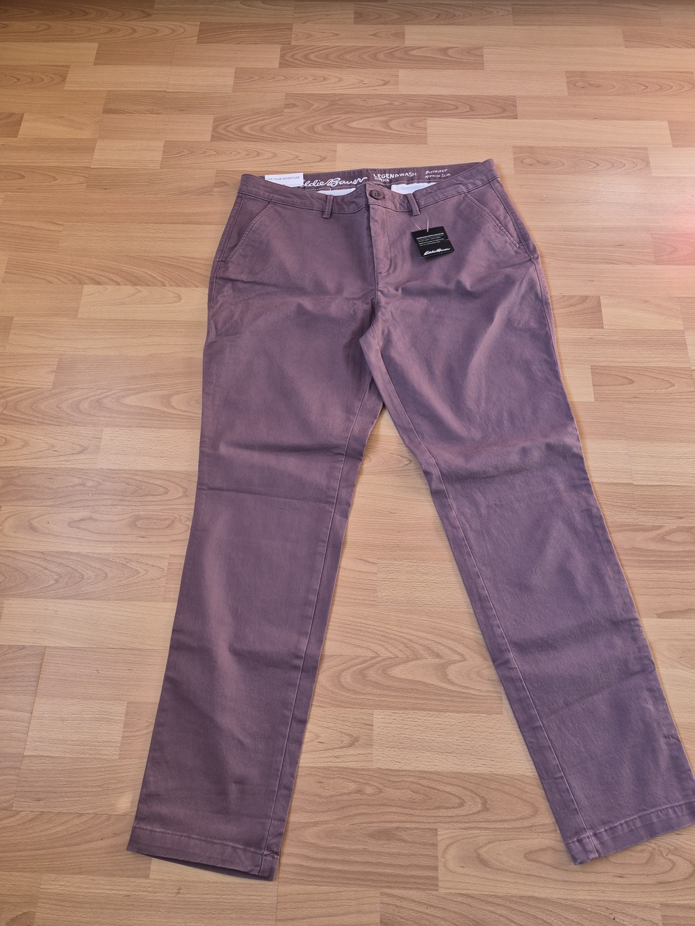 Eddie Bauer Straight-Leg Jeans in Dusty Plum